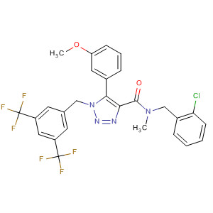 1H-1,2,3-Triazole-4-carboxamide,1-[[3,5-bis(trifluoromethyl)phenyl]methyl]-N-[(2-chlorophenyl)methyl]-5-(3-methoxyphenyl)-N-methyl-