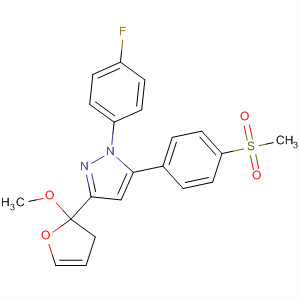 1H-Pyrazole,1-(4-fluorophenyl)-5-[4-(methylsulfonyl)phenyl]-3-(tetrahydro-2-methoxy-2-furanyl)-
