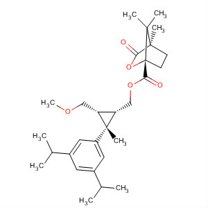 2-Oxabicyclo[2.2.1]heptane-1-carboxylic acid, 4,7,7-trimethyl-3-oxo-,[(1S,2R,3R)-2-[3,5-bis(1-methylethyl)phenyl]-3-(methoxymethyl)-2-methylcyclopropyl]methyl ester, (1S,4R)-