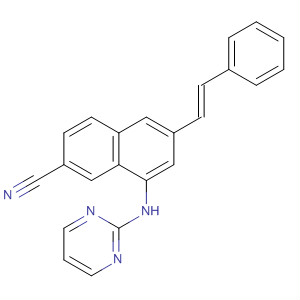2-Naphthalenecarbonitrile,6-[(1E)-2-phenylethenyl]-8-(2-pyrimidinylamino)-