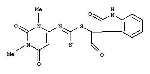 Thiazolo[2,3-f]purine-2,4,6(1H,3H,7H)-trione,  7-(1,2-dihydro-2-oxo-3H-indol-3-ylidene)-1,3-dimethyl-