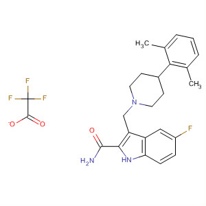 1H-Indole-2-carboxamide,3-[[4-(2,6-dimethylphenyl)-1-piperidinyl]methyl]-5-fluoro-,mono(trifluoroacetate)