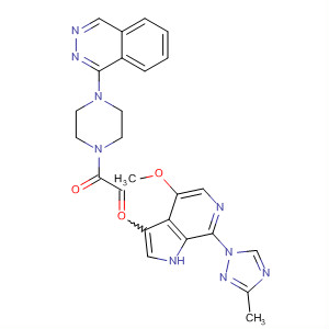 Piperazine,1-[[4-methoxy-7-(3-methyl-1H-1,2,4-triazol-1-yl)-1H-pyrrolo[2,3-c]pyridin-3-yl]oxoacetyl]-4-(1-phthalazinyl)-
