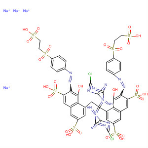 2,7-Naphthalenedisulfonic acid,4,4'-[1,2-ethanediylbis[imino(6-chloro-1,3,5-triazine-4,2-diyl)imino]]bis[5-hydroxy-6-[[4-[(2-sulfoethyl)sulfonyl]phenyl]azo]-, tetrasodium salt