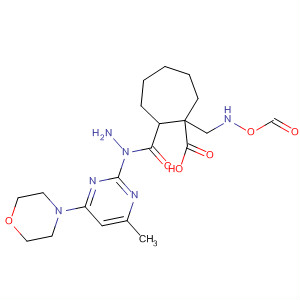 Cycloheptanecarboxylic acid, 1-[(formylhydroxyamino)methyl]-,2-[4-methyl-6-(4-morpholinyl)-2-pyrimidinyl]hydrazide