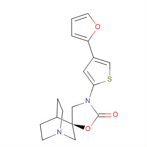 Spiro[1-azabicyclo[2.2.2]octane-3,5'-oxazolidin]-2'-one,3'-[4-(2-furanyl)-2-thienyl]-, (3R)-