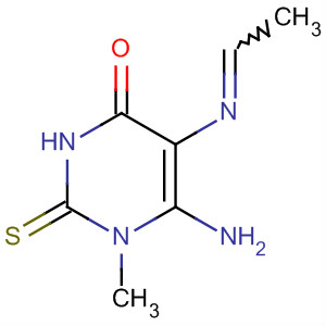 4(1H)-Pyrimidinone,6-amino-5-(ethylideneamino)-2,3-dihydro-1-methyl-2-thioxo-