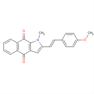 1H-Benz[f]indole-4,9-dione,2-[(1E)-2-(4-methoxyphenyl)ethenyl]-1-methyl-