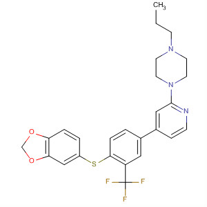 Piperazine,1-[4-[4-(1,3-benzodioxol-5-ylthio)-3-(trifluoromethyl)phenyl]-2-pyridinyl]-4-propyl-