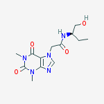 (+)-1,2,3,6-Tetrahydro-1,3-dimethyl-2,6-dioxo-N-(1-(hydroxymethyl)prop yl)purine-7-acetamide