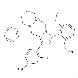 Piperidine,1-[[2-(2,6-diethylphenyl)-1-ethyl-4-(2-fluoro-4-methylphenyl)-1H-imidazol-5-yl]methyl]-2-phenyl-