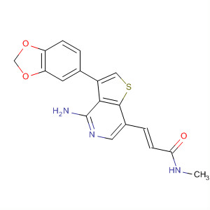 2-Propenamide,3-[4-amino-3-(1,3-benzodioxol-5-yl)thieno[3,2-c]pyridin-7-yl]-N-methyl-,(2E)-