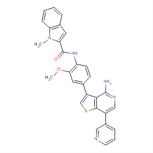 1H-Indole-2-carboxamide,N-[4-[4-amino-7-(3-pyridinyl)thieno[3,2-c]pyridin-3-yl]-2-methoxyphenyl]-1-methyl-