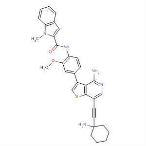 1H-Indole-2-carboxamide,N-[4-[4-amino-7-[(1-aminocyclohexyl)ethynyl]thieno[3,2-c]pyridin-3-yl]-2-methoxyphenyl]-1-methyl-