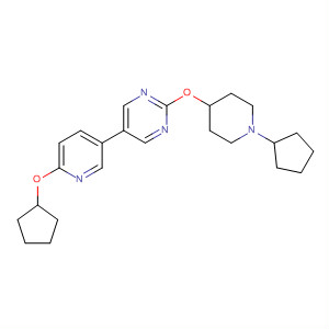 Pyrimidine,5-[6-(cyclopentyloxy)-3-pyridinyl]-2-[(1-cyclopentyl-4-piperidinyl)oxy]-