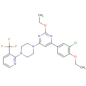 Pyrimidine,4-(3-chloro-4-ethoxyphenyl)-2-ethoxy-6-[4-[3-(trifluoromethyl)-2-pyridinyl]-1-piperazinyl]-
