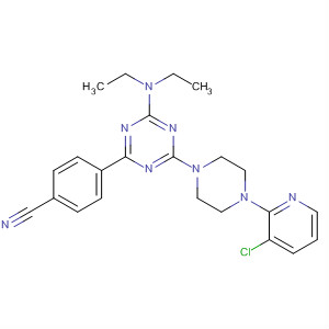 Benzonitrile,4-[4-[4-(3-chloro-2-pyridinyl)-1-piperazinyl]-6-(diethylamino)-1,3,5-triazin-2-yl]-
