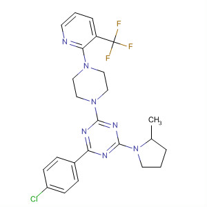 1,3,5-Triazine,2-(4-chlorophenyl)-4-(2-methyl-1-pyrrolidinyl)-6-[4-[3-(trifluoromethyl)-2-pyridinyl]-1-piperazinyl]-