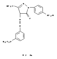 trisodium hydrogen 4,5-dihydro-5-oxo-4-[(3-phosphonatophenyl)azo]-1-(4-sulphonatophenyl)-1H-pyrazole-3-carboxylate