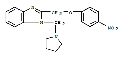 2-((p-Nitrophenoxy)methyl)-1-((pyrrolidinyl)methyl)benzimidazole