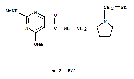 5-Pyrimidinecarboxamide, N-((1-benzyl-2-pyrrolidinyl)methyl)-4-methoxy -2-(methylamino)-, dihydrochloride