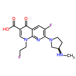 6-fluoro-1-(2-fluoroethyl)-7-[3-(methylamino)pyrrolidin-1-yl]-4-oxo-1,4-dihydro-1,8-naphthyridine-3-carboxylic acid