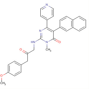 4(3H)-Pyrimidinone,2-[[3-(4-methoxyphenyl)-2-oxopropyl]amino]-3-methyl-5-(2-naphthalenyl)-6-(4-pyridinyl)-