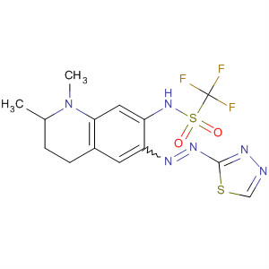 Methanesulfonamide,1,1,1-trifluoro-N-[1,2,3,4-tetrahydro-1,2-dimethyl-6-(1,3,4-thiadiazol-2-ylazo)-7-quinolinyl]-