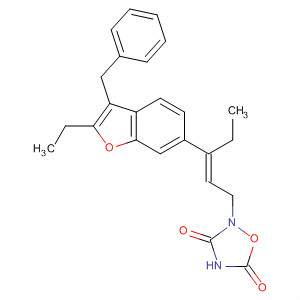 1,2,4-Oxadiazolidine-3,5-dione,2-[(2E)-3-[2-ethyl-3-(phenylmethyl)-6-benzofuranyl]-2-pentenyl]-