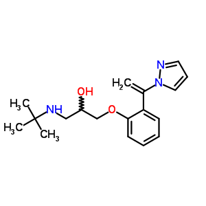 2-Propanol, 3-(tert-butylamino)-1-(6-(1-(1H-pyrazol-1-yl)vinyl)phenoxy )-