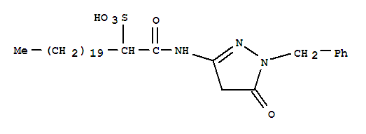 1-[[1-benzyl-4,5-dihydro-5-oxo-1H-pyrazol-3-yl]amino]-1-oxodocosane-2-sulphonic acid
