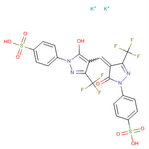 Benzenesulfonic acid,4-[4-[[1,5-dihydro-5-oxo-1-(4-sulfophenyl)-3-(trifluoromethyl)-4H-pyrazol-4-ylidene]methyl]-5-hydroxy-3-(trifluoromethyl)-1H-pyrazol-1-yl]-,dipotassium salt