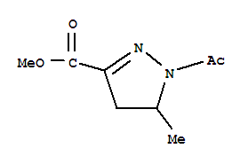 1H-Pyrazole-3-carboxylicacid, 1-acetyl-4,5-dihydro-5-methyl-, methyl ester
