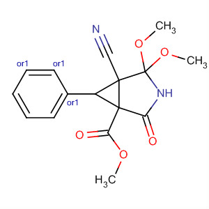 3-Azabicyclo[3.1.0]hexane-1-carboxylic acid,5-cyano-4,4-dimethoxy-2-oxo-6-phenyl-, methyl ester, (1R,5R,6R)-rel-