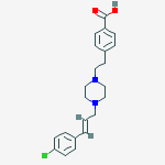 benzoic acid, 4-[2-[4-[(2E)-3-(4-chlorophenyl)-2-propen-1-yl]-1-piperazinyl]ethyl]-