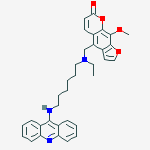 4-({[6-(acridin-9-ylamino)hexyl](ethyl)amino}methyl)-9-methoxy-7H-furo[3,2-g]chromen-7-one