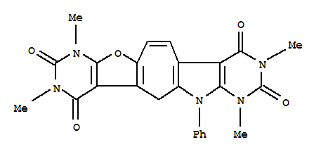 Pyrimido[5''',4''':4'',5'']pyrrolo[3'',2'':5',6']cyclohepta[1',2':4,5]furo[2,3-d]pyrimidine-2,4,8,10(1H,3H,5H,6H)-tetrone,7,9-dihydro-1,3,7,9-tetramethyl-6-phenyl-