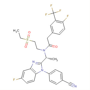 Benzeneacetamide,N-[(1R)-1-[1-(4-cyanophenyl)-5-fluoro-1H-benzimidazol-2-yl]ethyl]-N-[2-(ethylsulfonyl)ethyl]-4-fluoro-3-(trifluoromethyl)-