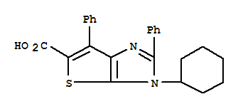 3H-Thieno[2,3-d]imidazole-5-carboxylic  acid,  3-cyclohexyl-2,6-diphenyl-