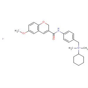 Benzenemethanaminium,N-cyclohexyl-4-[[(6-methoxy-2H-1-benzopyran-3-yl)carbonyl]amino]-N,N-dimethyl-, iodide