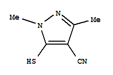 1H-Pyrazole-4-carbonitrile,  5-mercapto-1,3-dimethyl-