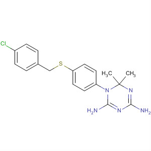 1,3,5-Triazine-2,4-diamine,1-[4-[[(4-chlorophenyl)methyl]thio]phenyl]-1,6-dihydro-6,6-dimethyl-