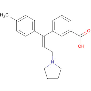 Benzoic acid, 3-[1-(4-methylphenyl)-3-(1-pyrrolidinyl)-1-propenyl]-, (Z)-