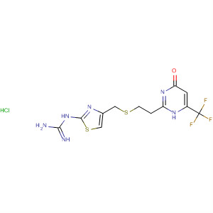 Guanidine,[4-[[[2-[1,4-dihydro-4-oxo-6-(trifluoromethyl)-2-pyrimidinyl]ethyl]thio]methyl]-2-thiazolyl]-, monohydrochloride