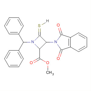 2-Azetidinecarboxylic acid,3-(1,3-dihydro-1,3-dioxo-2H-isoindol-2-yl)-1-(diphenylmethyl)-4-thioxo-,methyl ester, trans-