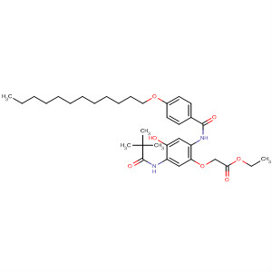 Acetic acid,[5-[(2,2-dimethyl-1-oxopropyl)amino]-2-[[4-(dodecyloxy)benzoyl]amino]-4-hydroxyphenoxy]-, ethyl ester