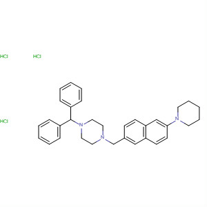 Piperazine,1-[[3,4-dihydro-6-(1-piperidinyl)-2-naphthalenyl]methyl]-4-(diphenylmethyl)-, trihydrochloride