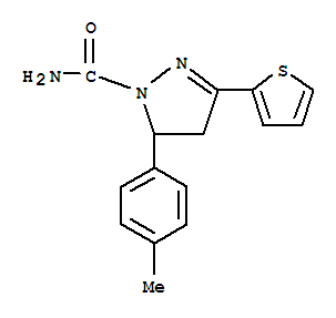 3-(Thiophen-2-yl)-5-p-tolyl-4,5-dihydro-1H-pyrazole-1-carboxamide