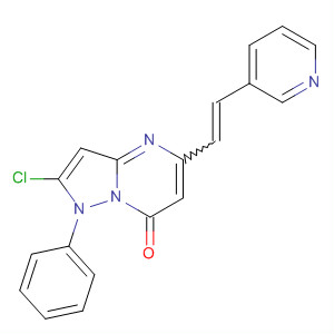 Pyrazolo[1,5-a]pyrimidin-7(1H)-one,2-chloro-1-phenyl-5-[2-(3-pyridinyl)ethenyl]-, (E)-
