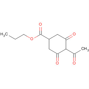 Cyclohexanecarboxylic acid, 4-acetyl-3,5-dioxo-, propyl ester